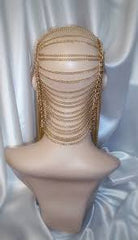 Cleopatra Headpiece, Gold Chain Headpiece, Wedding Veil Piece, Bridal Headpiece, Guinevere Headpiece