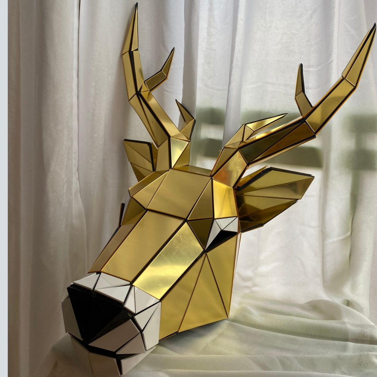 Halloween Wearable Deer Head, Mirror Animal Full-head Mask, DJ Thomas Daft Punk Helmet Mask,  Home Decor